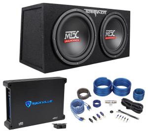 MTX Terminator Dual 12" Subwoofers with Amp Kit