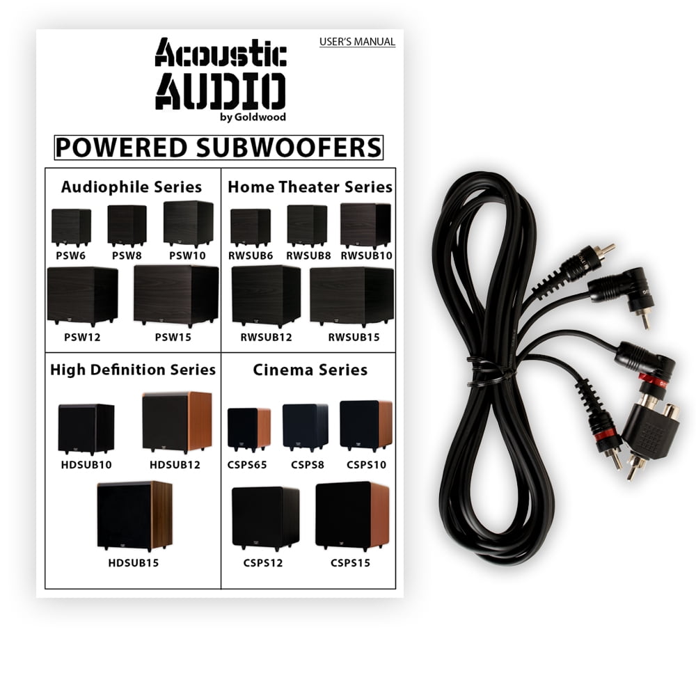 Acoustic Audio PSW-15 Down Firing Powered Subwoofer (Black)