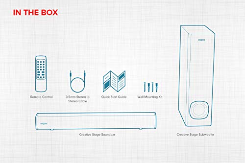 Creative Soundbar with Subwoofer for TV and PC