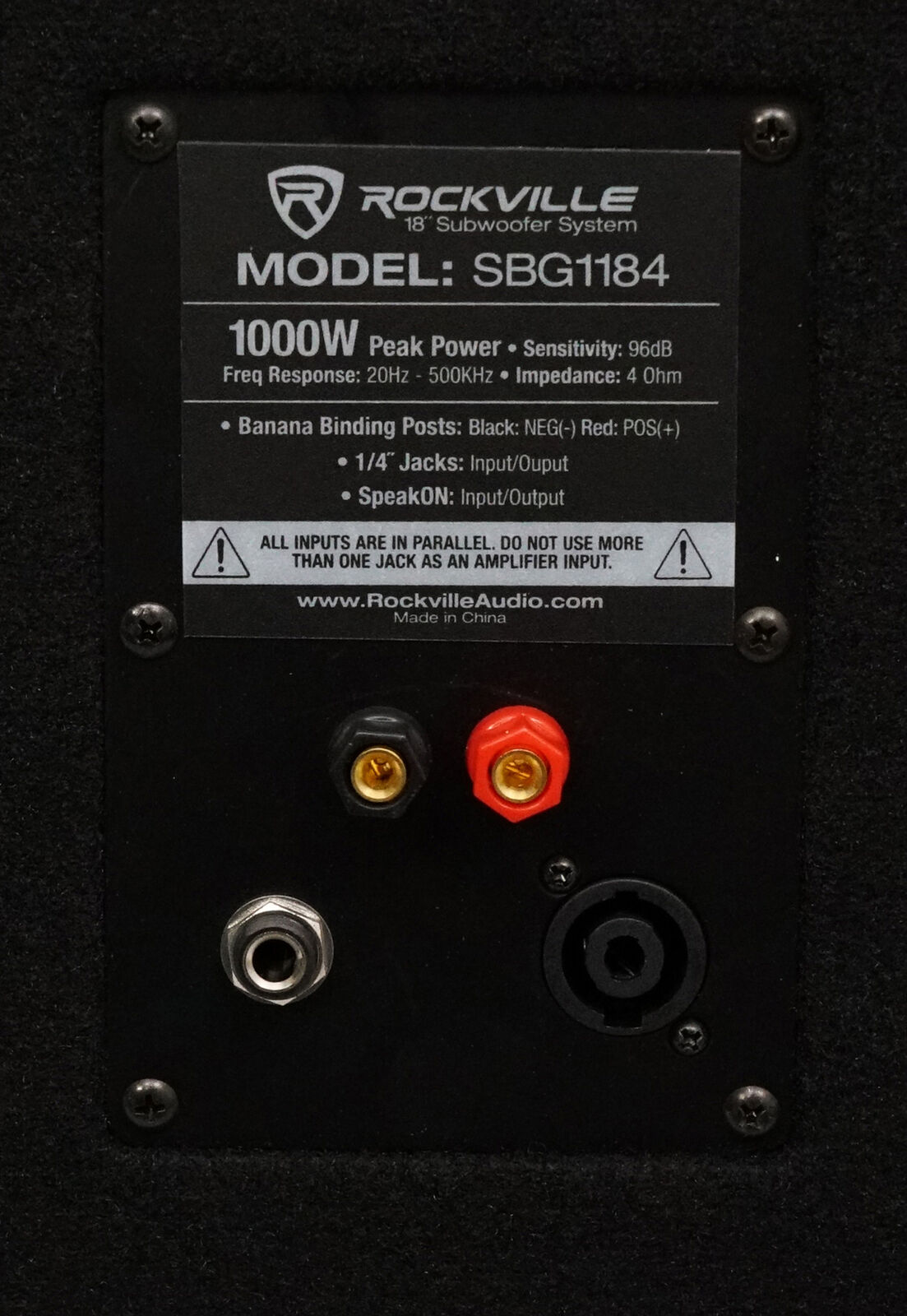 18" Rockville DJ Subwoofer - 1000W