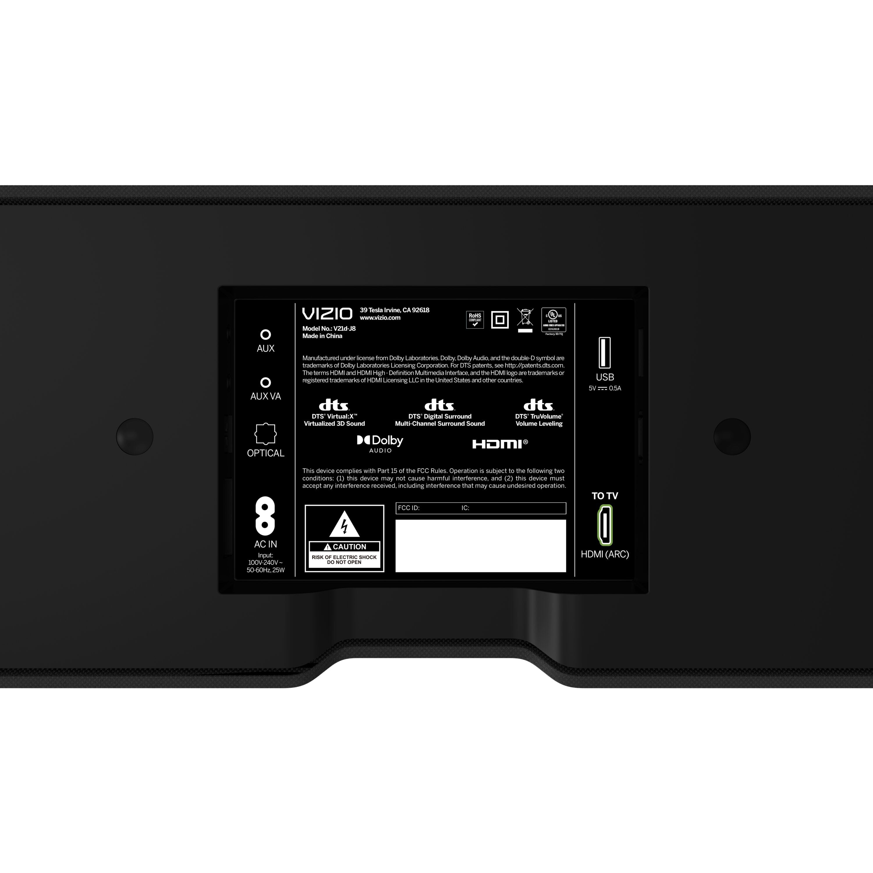 VIZIO V-Series 2.1 Sound Bar with Bluetooth