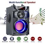Portable Bluetooth Speaker with Party Light & FM Radio