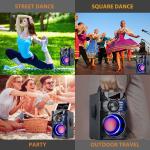 Portable Bluetooth Speaker with Party Light & FM Radio
