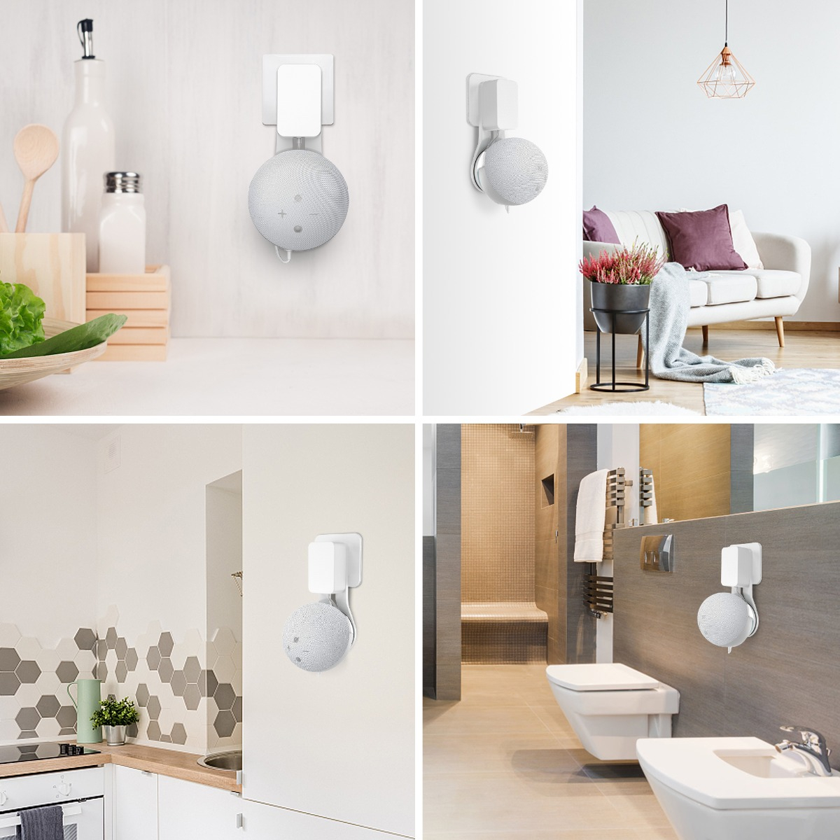Wall Mount for Alexa Dot 4th Gen - White