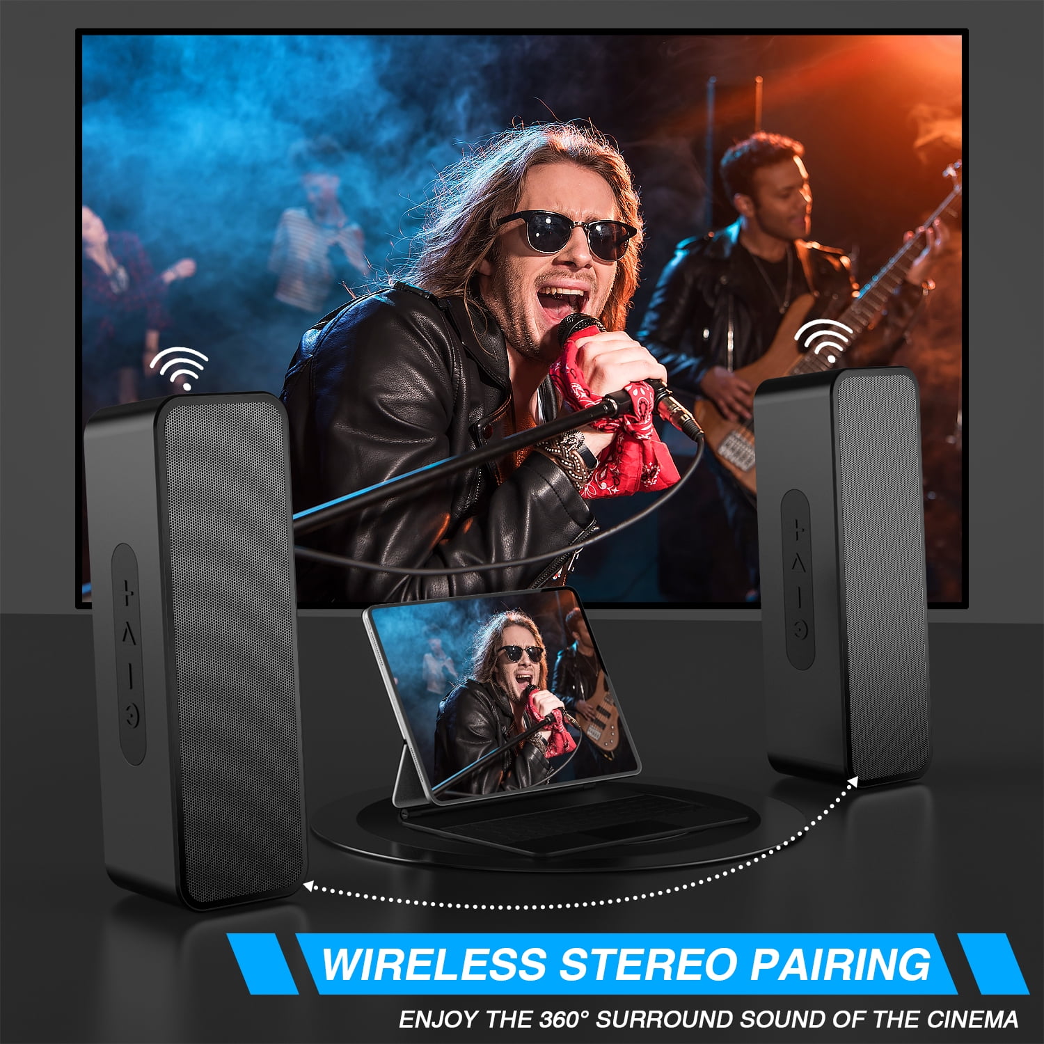 Bluetooth Outdoor Speaker with Loud Stereo Sound