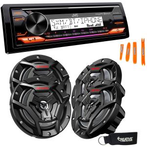 JVC Marine Stereo + 2 Speakers Bundle