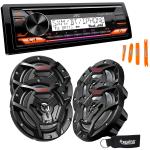 JVC Marine Stereo + 2 Speakers Bundle