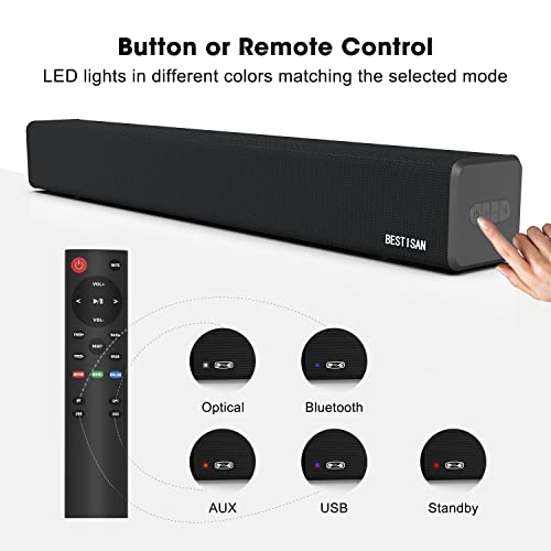 Bestisan 2.1 Channel 100W Soundbar with Subwoofer