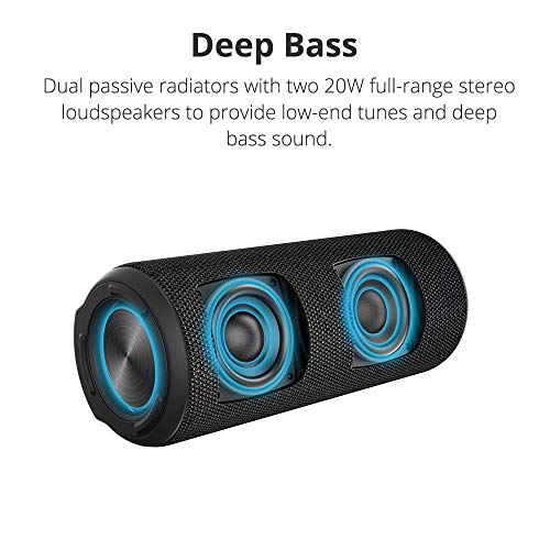 40W Outdoor Bluetooth Speaker with Tri-Bass Effects