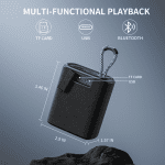 Portable Bluetooth speaker with HD sound and 12-hour playtime