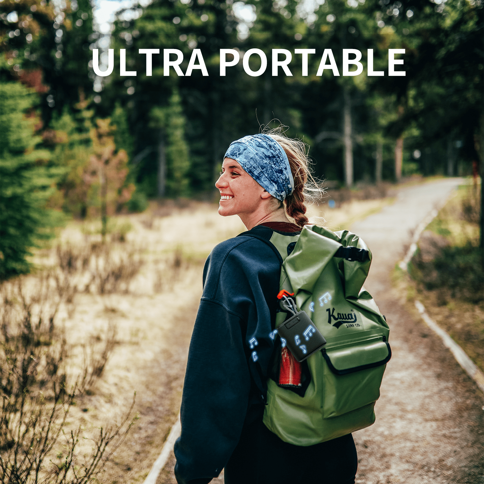 Portable Bluetooth speaker with HD sound and 12-hour playtime