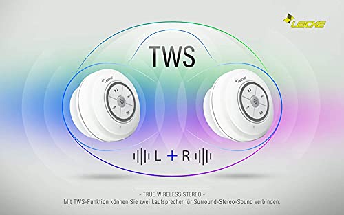 Waterproof Bluetooth Shower Speaker with Voice Control