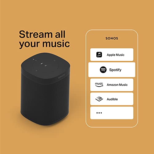 Smart Sonos One speaker with voice control (Black)