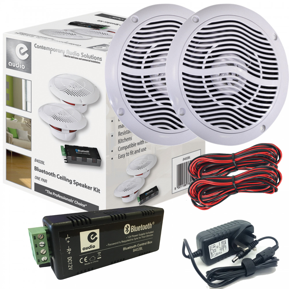 Bluetooth Moisture Resistant Ceiling Speaker Kit