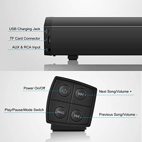 Wireless PC Soundbar for Home Theater Stereo