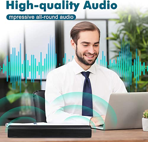 Wired & Wireless Soundbar for PC/Laptop/Tablet/Smartphone