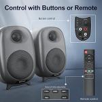 50W Bookshelf Speakers with Bluetooth & Optical Input