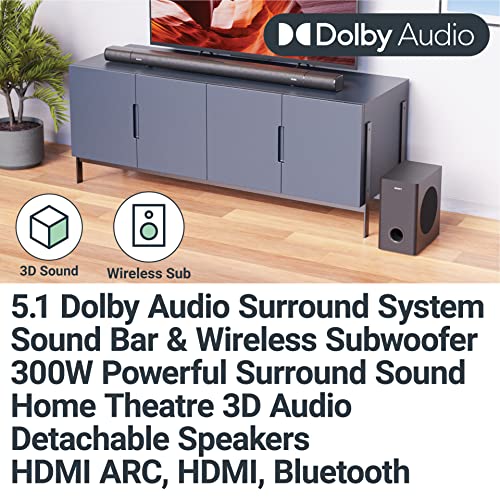 Majesty 5.1 Surround Sound System with Wireless Subwoofer