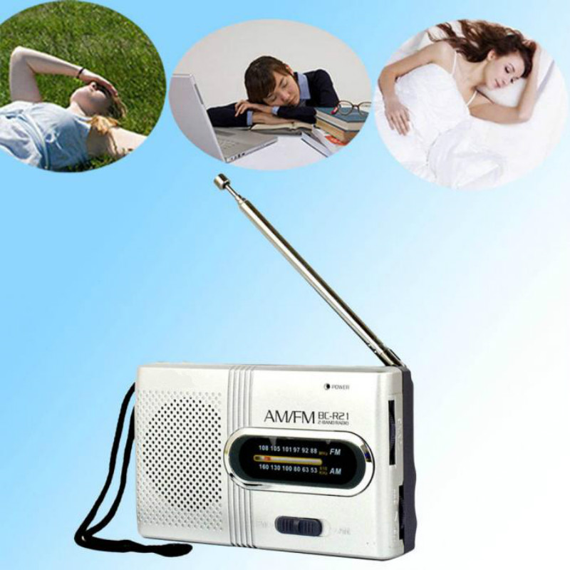 Portable Mini AM/FM Radio with Telescopic Antenna