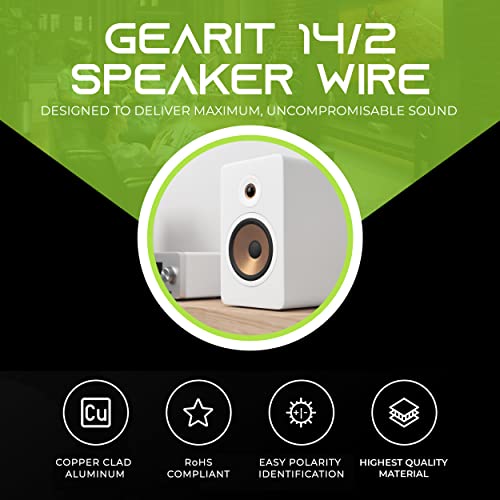 GearIT 14AWG Speaker Wire - 100ft