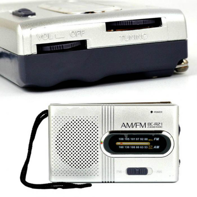 Portable Mini AM/FM Radio with Telescopic Antenna