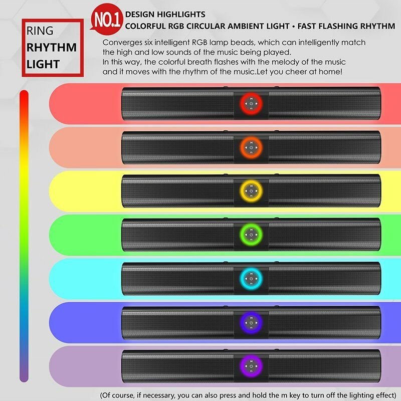 Wireless HiFi Soundbar for Home Theater TV
