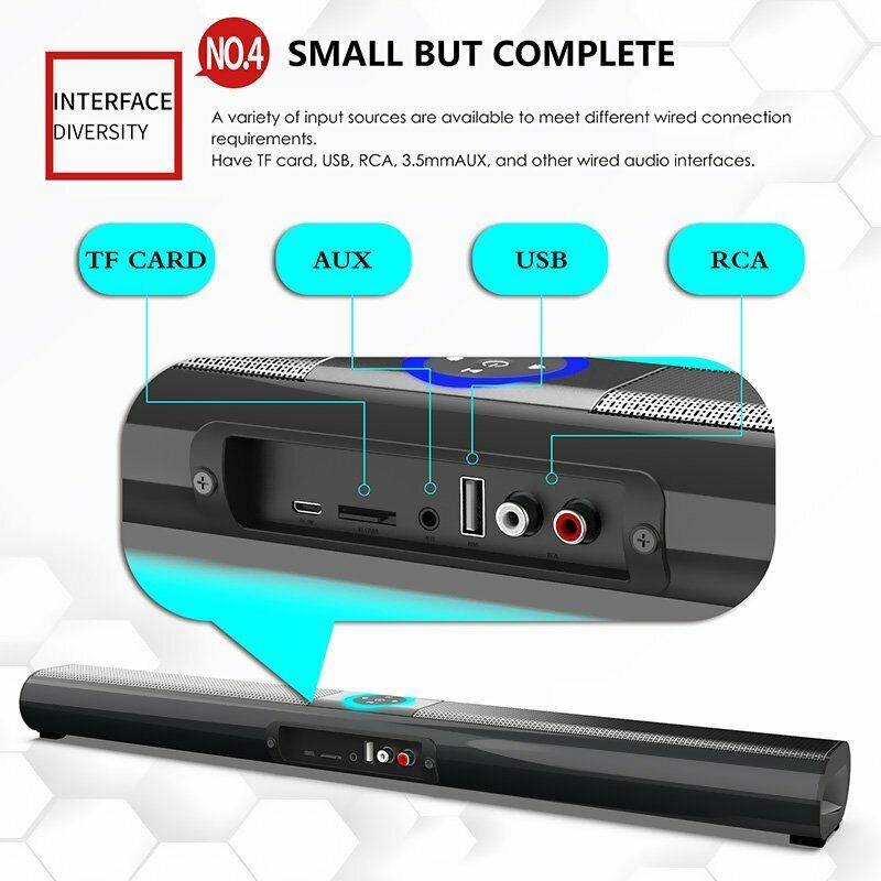 Wireless HiFi Soundbar for Home Theater TV