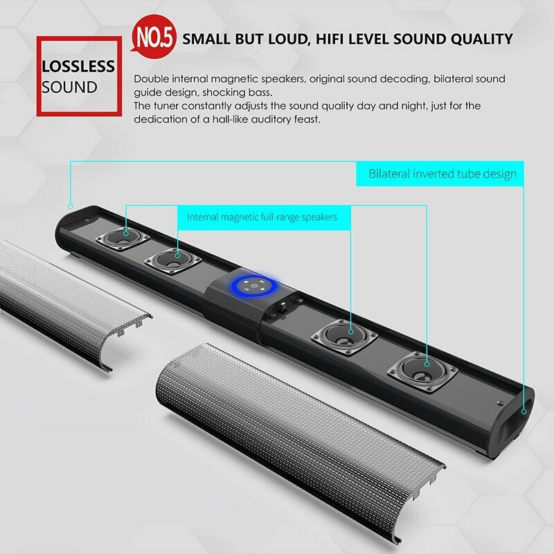 Wireless HiFi Soundbar for Home Theater TV