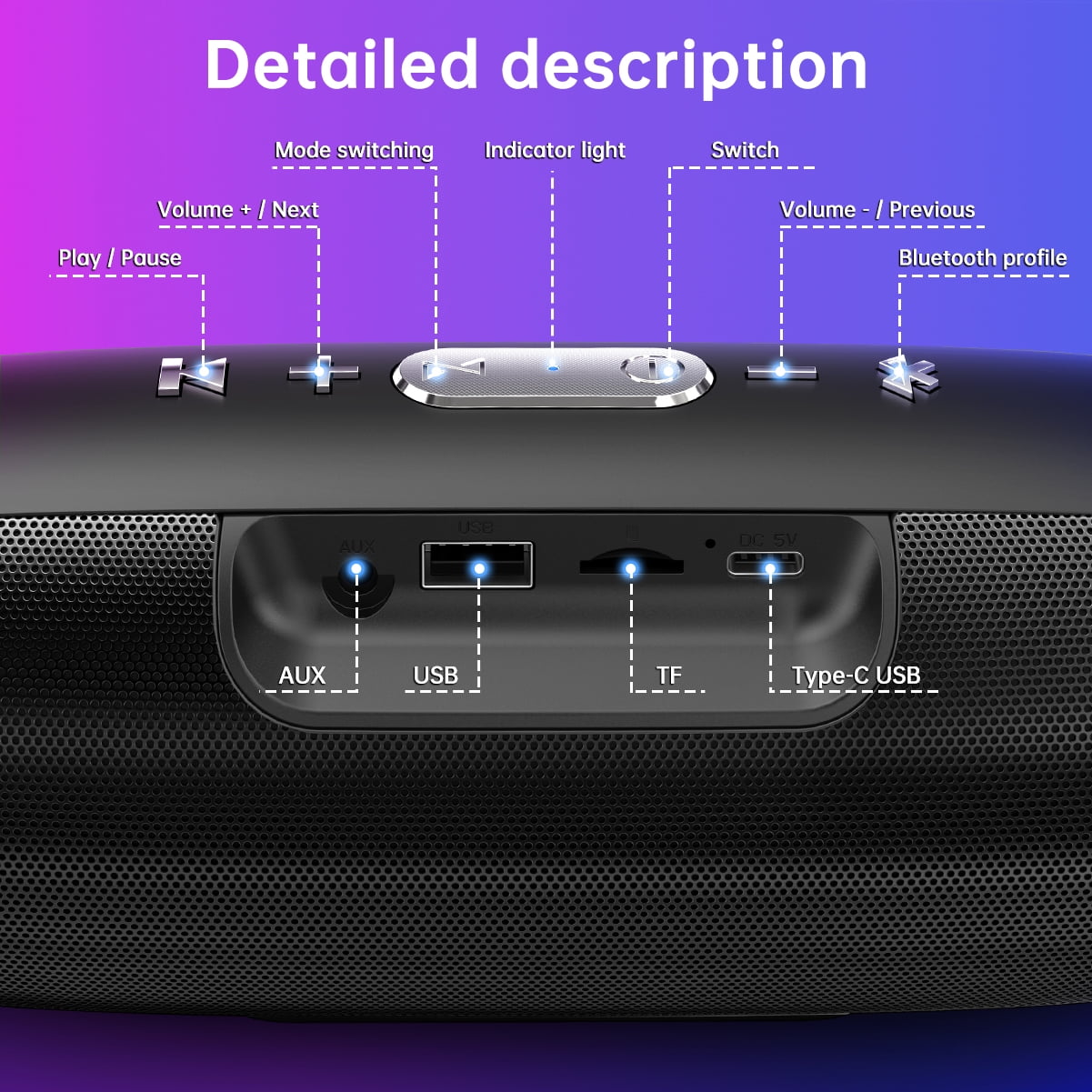 Outdoor Bluetooth Speakers with Booming Bass