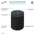 iLive Black Waterproof Bluetooth Speaker