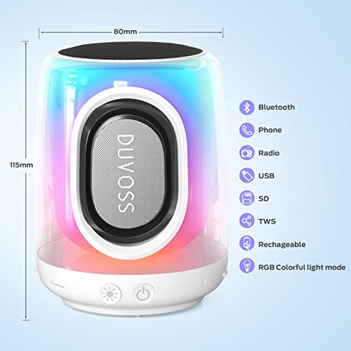 DUVOSS Portable Bluetooth Speaker with RGB Lights