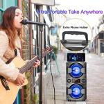 Portable Bluetooth Speakers with Lights and Microphone