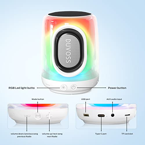 DUVOSS Portable Bluetooth Speaker with RGB Lights