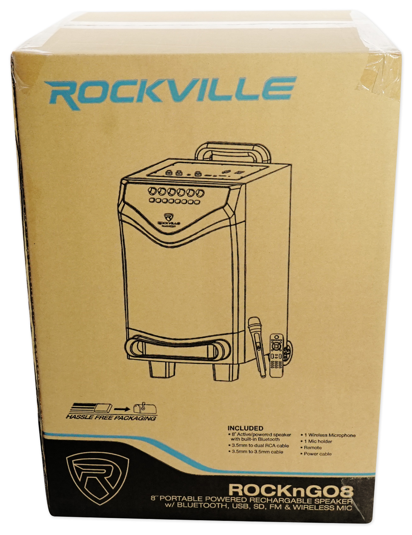 Portable 8" Bluetooth Home Speaker and Mic