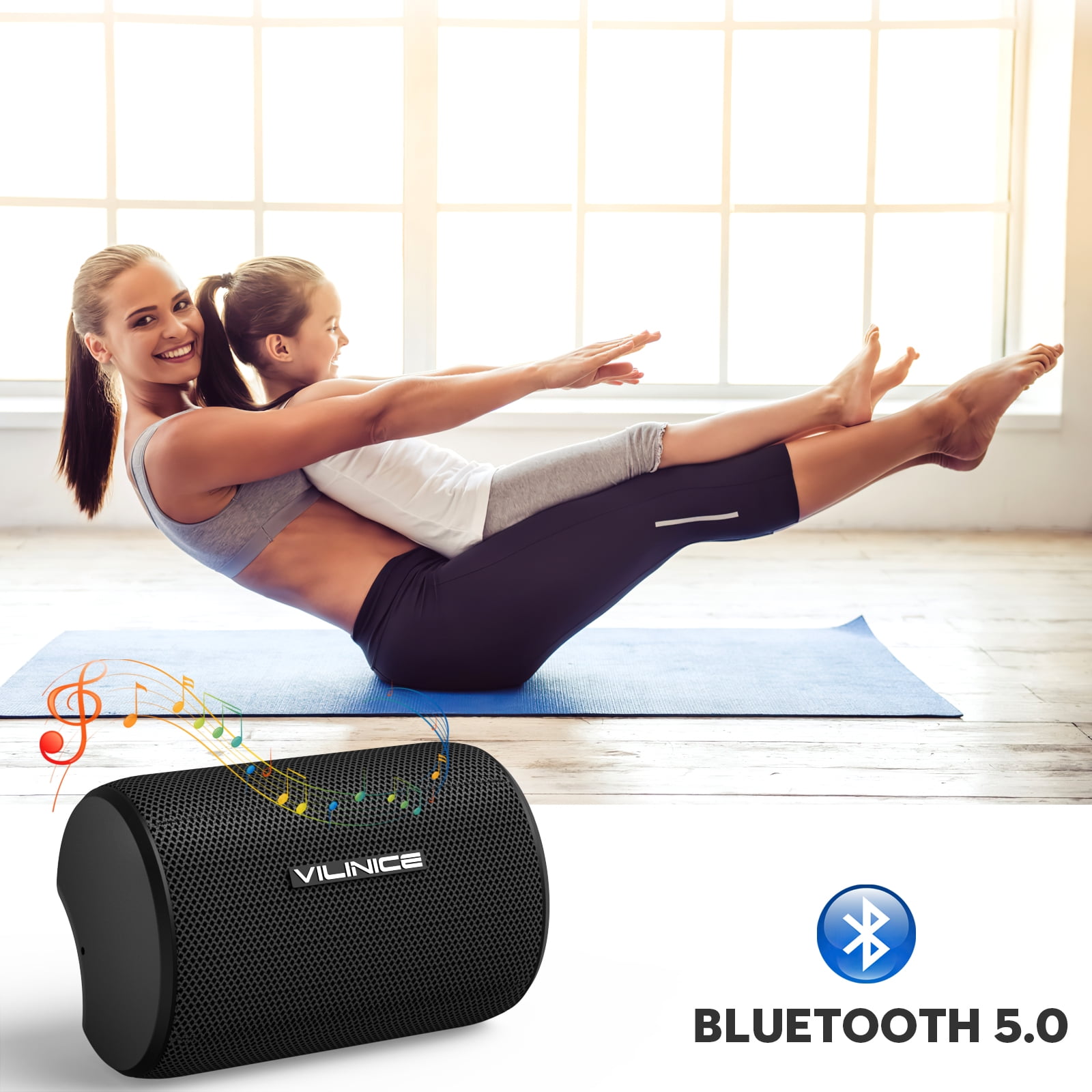 Portable Waterproof Bluetooth Speaker with Subwoofer