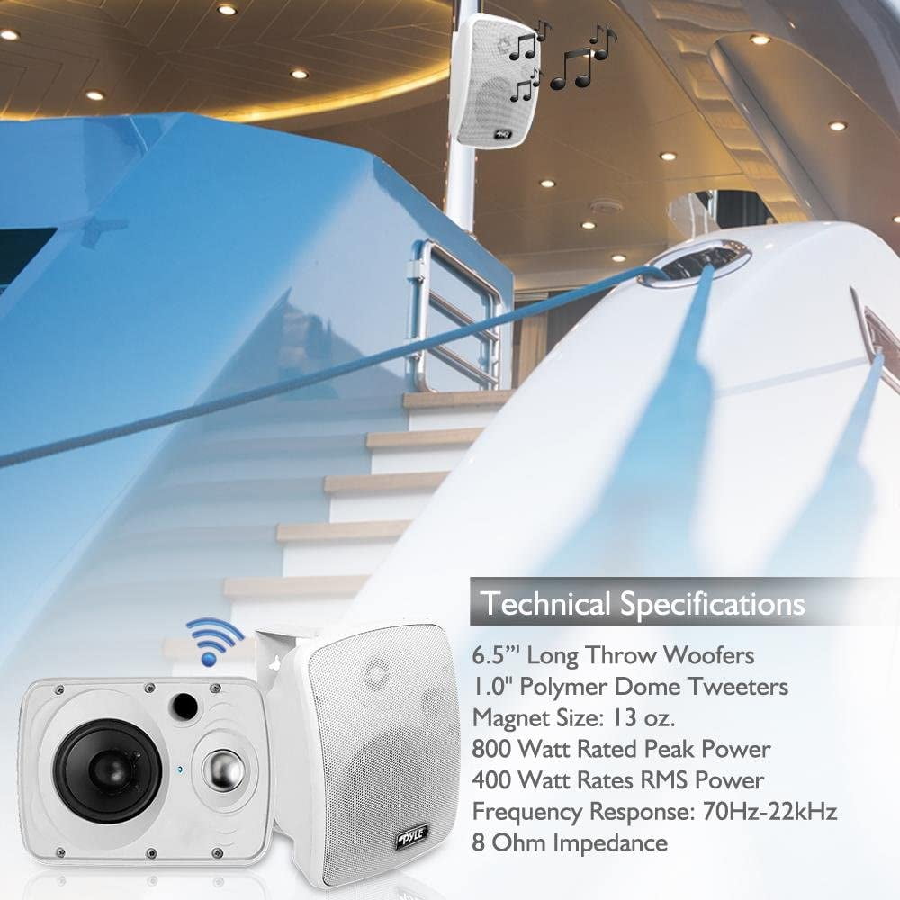 Pyle Home 6.5" Indoor/Outdoor 800-Watt Bluetooth Speaker System