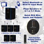 Bluetooth Home Theater Speaker System 5.1 Surround Sound