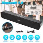 Black Bluetooth Wireless TV Soundbar Speaker 3D Soundbar