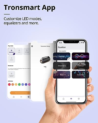 Portable Bluetooth Speaker with Powerful Bass & LEDs