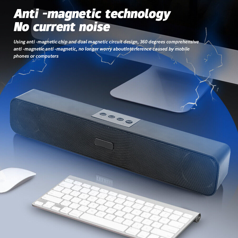 Black Bluetooth Wireless TV Soundbar Speaker 3D Soundbar