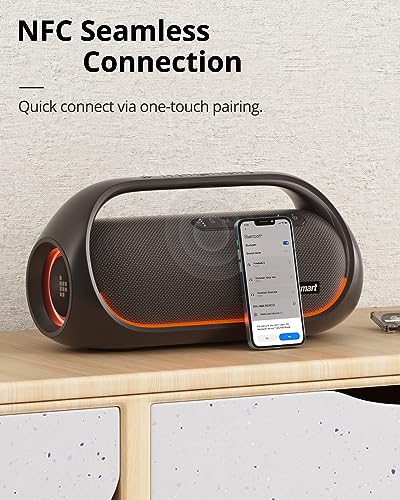 Portable Bluetooth Speaker with Powerful Bass & LEDs