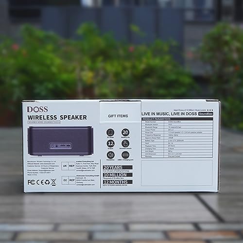 DOSS SoundBox Touch Bluetooth Speaker - Black