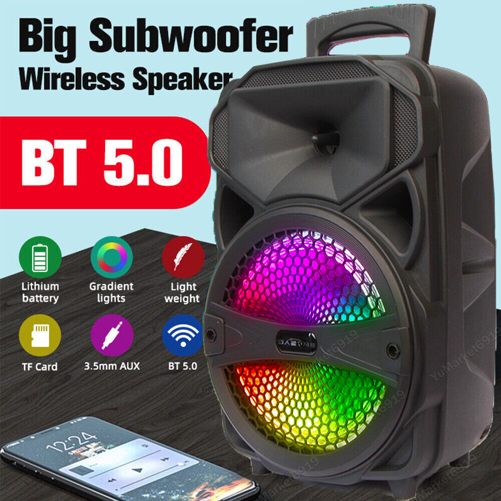 Portable Bluetooth Party Speaker with Heavy Bass