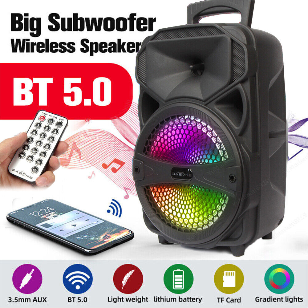 Portable Bluetooth Party Speaker with Heavy Bass