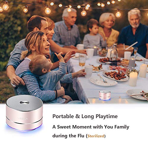 Mini Bluetooth Speaker with LED Lights and Enhanced Bass