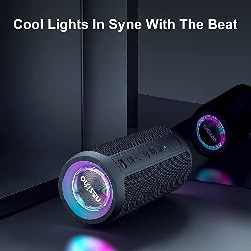 Ortizan Portable Bluetooth Speaker with LED & Bass