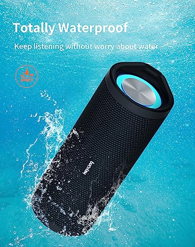 HEYSONG Waterproof Bluetooth Speaker with LED Light
