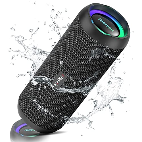 RIENOK Dual Pairing Bluetooth Speaker IPX7 Waterproof