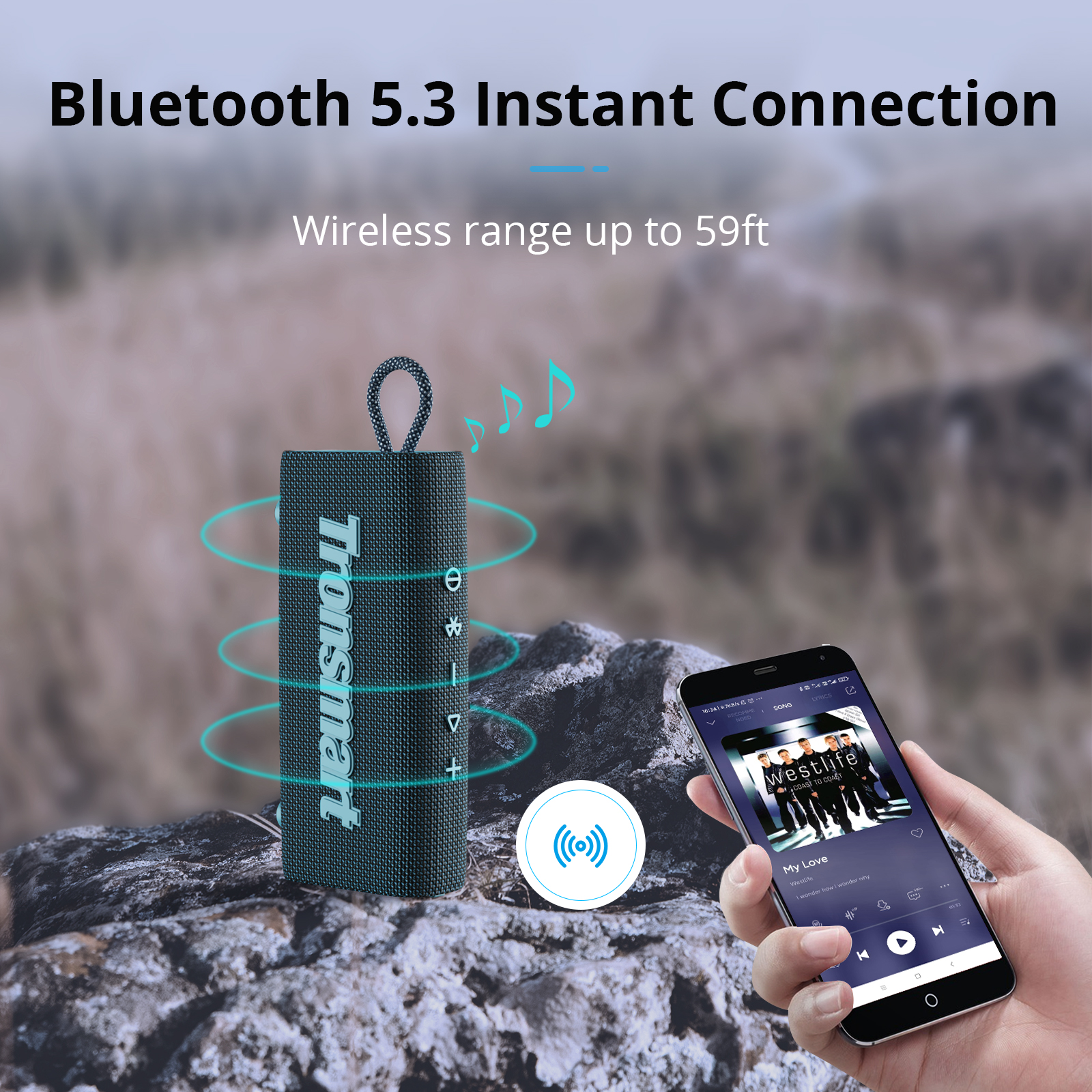 Waterproof Dual-Driver Bluetooth Speaker for Outdoors