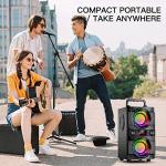 Portable Bluetooth Speaker with Double Subwoofer & LED Lights